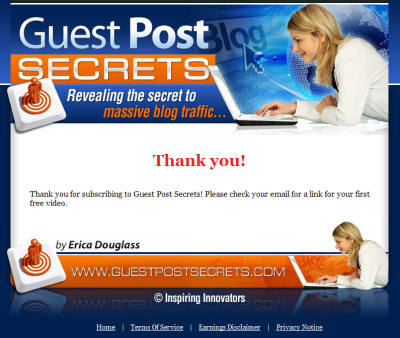 guest post secrets generic thank you page